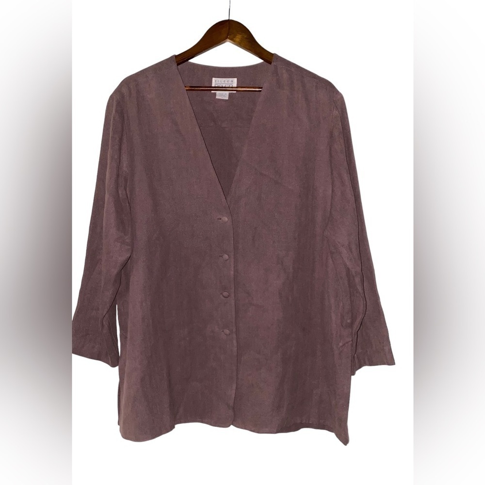Eileen Fisher NY Vintage Silk Tunic Minimalist Lagenlook‎ Women 2 Old Luxury